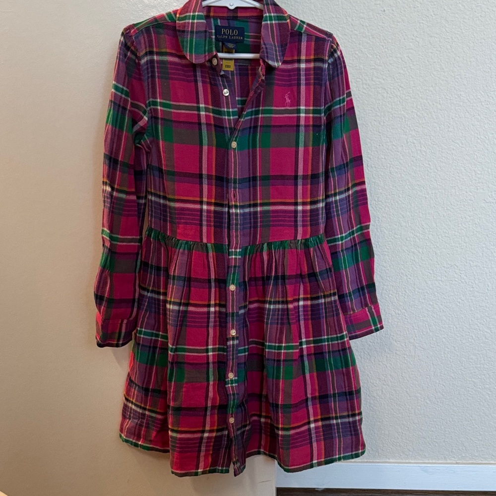 Polo by Ralph Lauren Kids Plaid Dress - Pink and Green